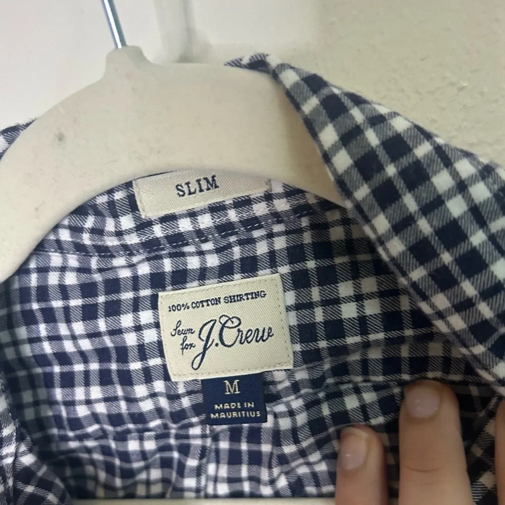 Jcrew slim fit plaid button down shirt